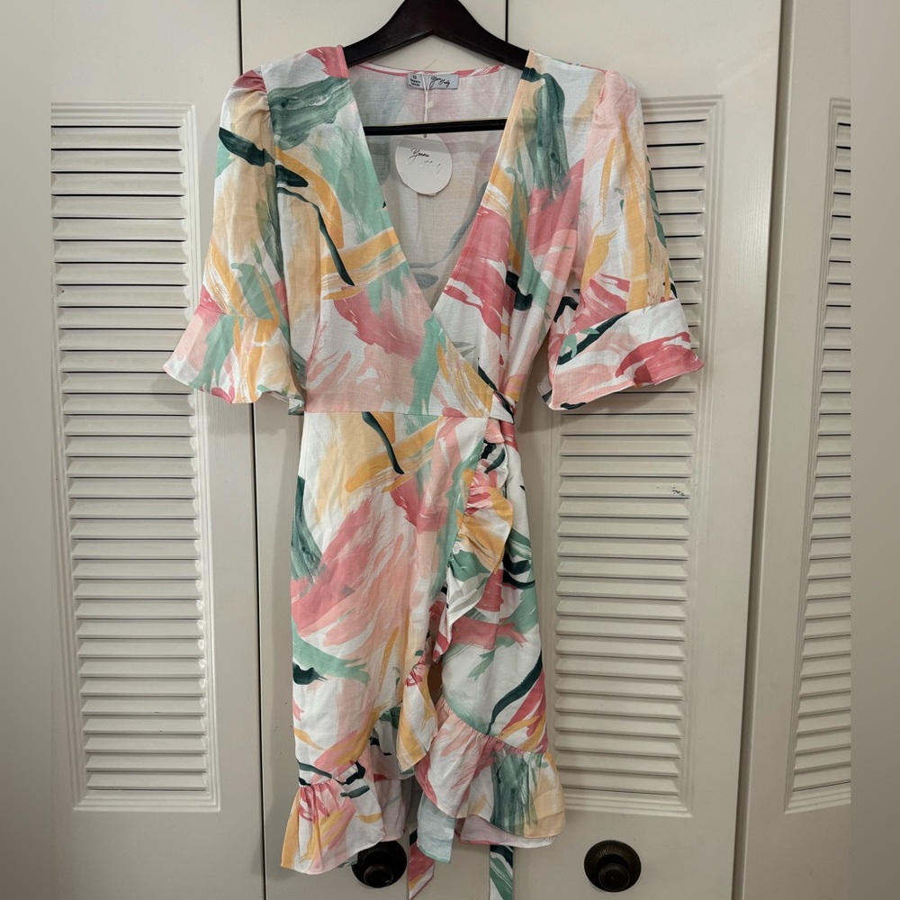 Dianthe Wrap Dress Coral Splash